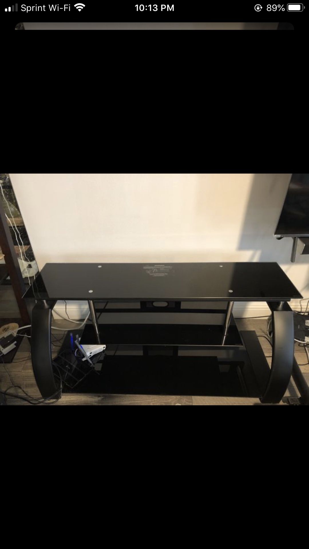 Temper glass tv stand