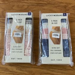 NWT Lucky Brand Women Hi-Cut Underwear 10 Pack Size L