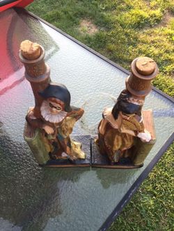 vintage liquor bottel book ends