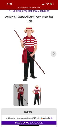 Kid’s Venice Gondolier Costume