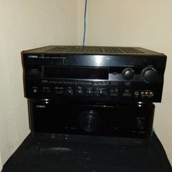 2 Yamaha Receivers And4 Dayton Audio Tower Speakers 