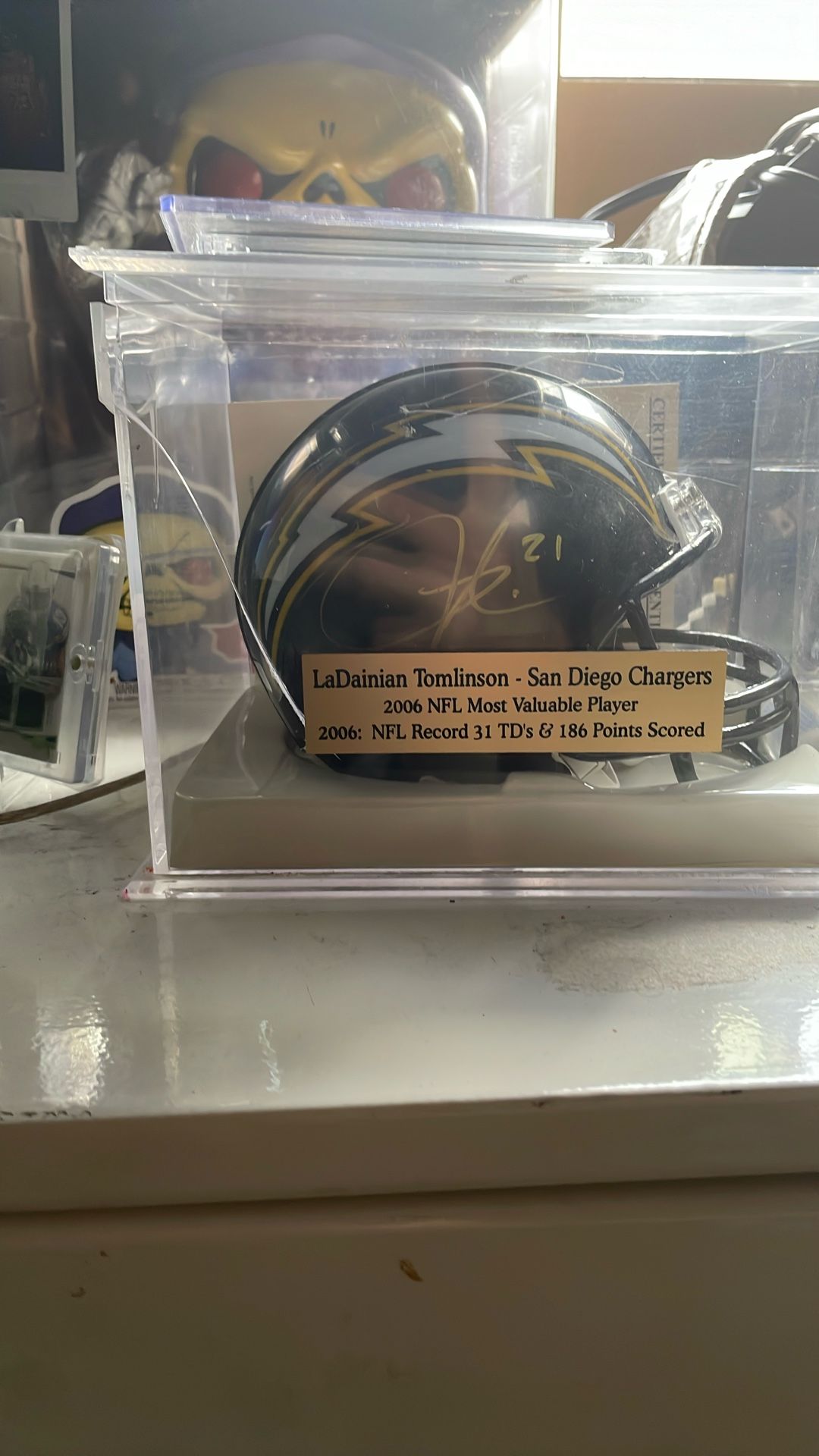 LaDainian Tomlinson Mini Helmet Signed