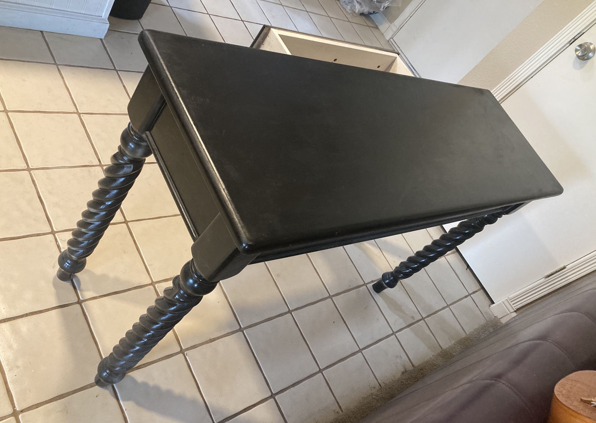 Sofa Table With Drawer Black Wood Entry Entryway