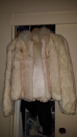 Women's Natural Rabbit Fur Bomber sz. Large
