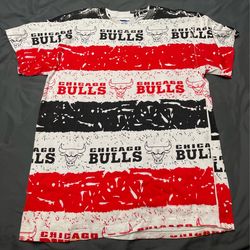 Men’s Vintage Chicago Bulls All Over Print Shirt - Size XL