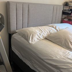 Queen Luxury Bed With Frame, Box Spring And Mattress