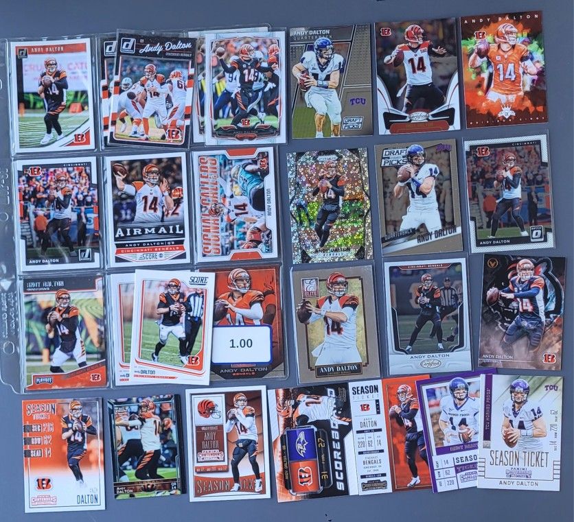 🏈 28 Card (25 Different) QB Andy Dalton Cards