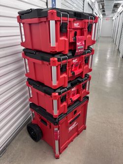 🛠️ MILWAUKEE PACKOUT ROLLING DRAWER BOX + (3) LARGE TOOL BOXES ✨ $545 (FIRM)
