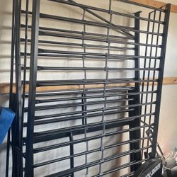 Black Metal Bunk Bed Frame - Twin Over Twin 