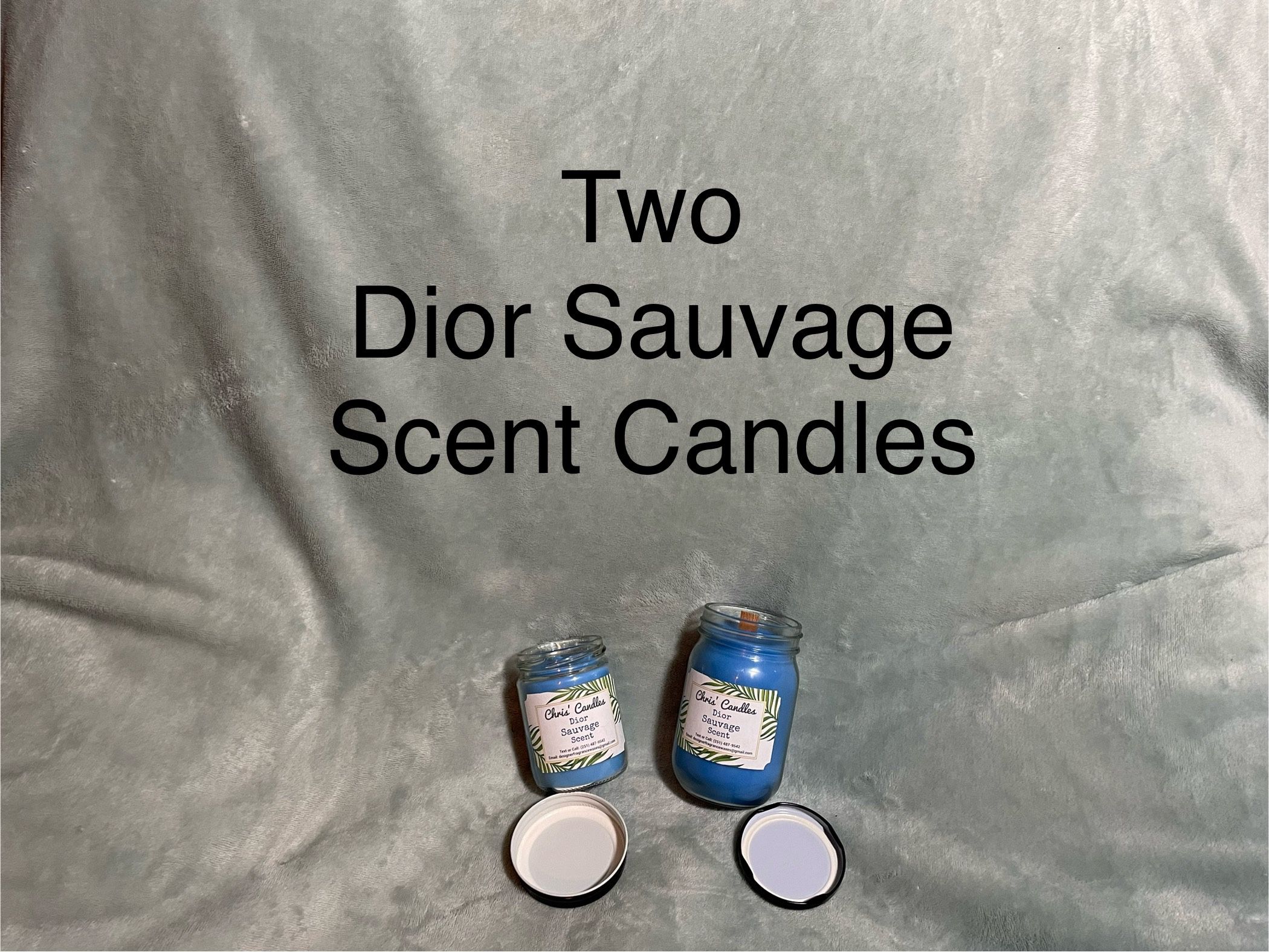 Two Dior Sauvage Scent Candles