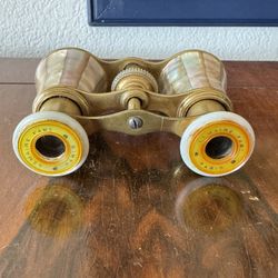 Antique Lemaire Fabi Mother of Pearl Opera Glasses - Binoculars - Made In France
