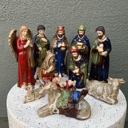 Ceramic Nativity Figurine Set