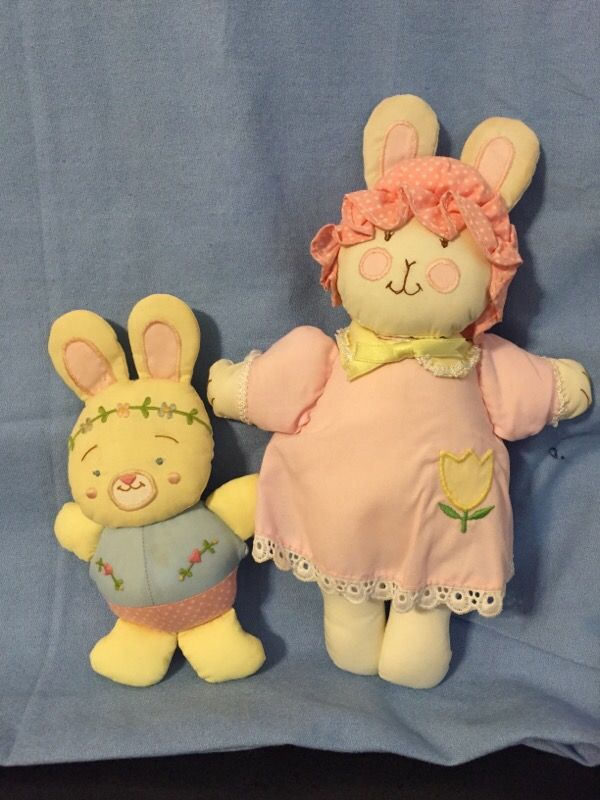 Vintage-never used House of Hatten bunny dolls