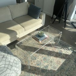 Clear acrylic coffee table - $200