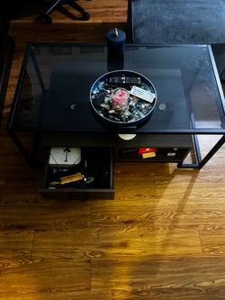 Glass coffee table