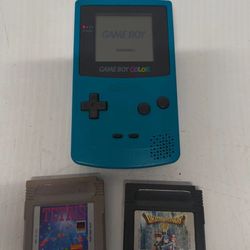 Nintendo Game Boy Color Console CGB-001 Handheld With 2 Games 