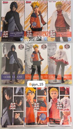 Banpresto Naruto Boruto Sasuke Figure Bundle Set of 3 | Hiroki Akimoto | NIB