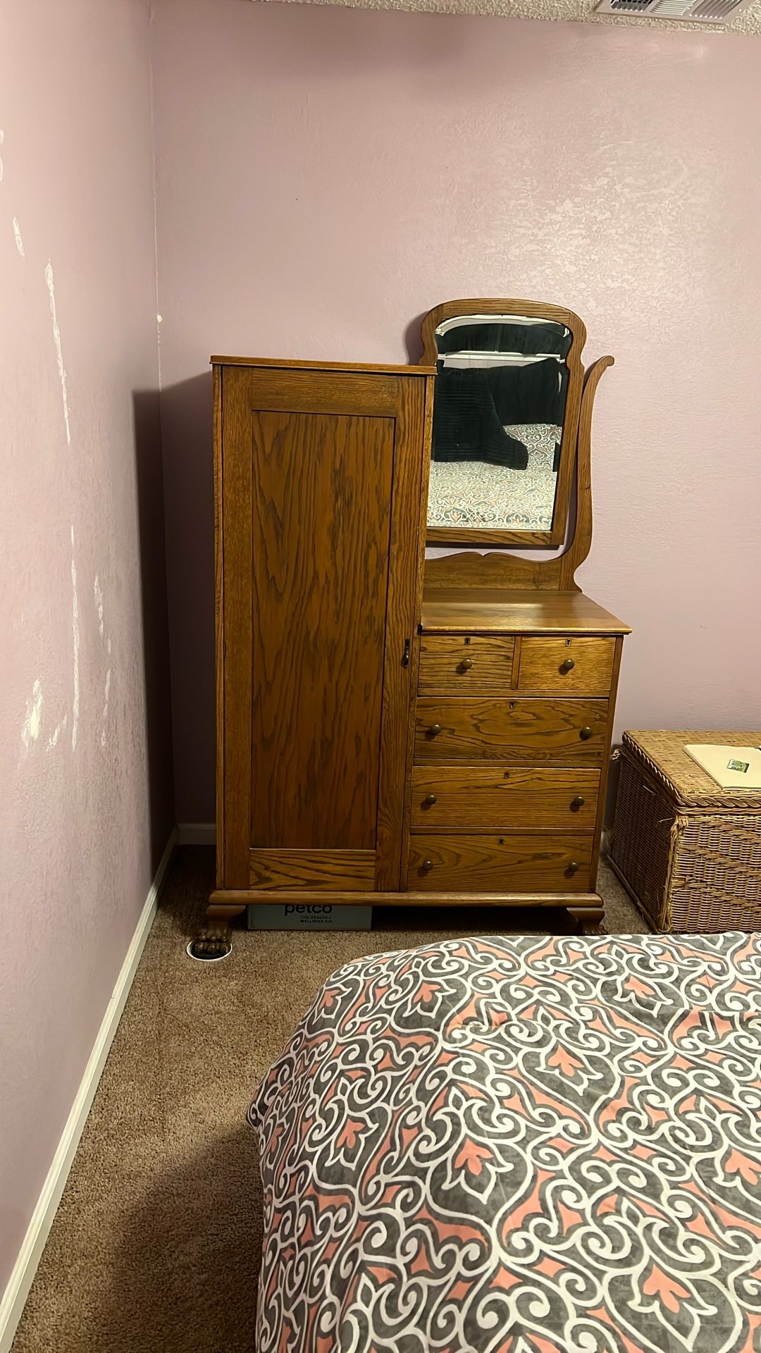 Antique Dresser With Mirror From The Early 1940S