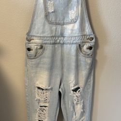 Womens Distressed Overalls