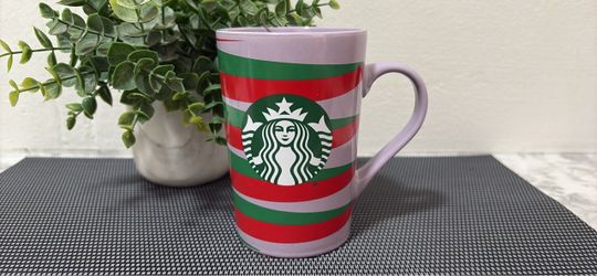 New, Starbucks Holiday Striped Ceramic Mug