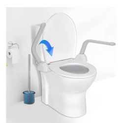 Toilet Safety Rails, Adjustable Armrest, Space Saving, Stylish and Durable, Anti Slip