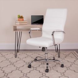 Flash Furniture High Back White Leathersoft Exclusive Swivel Office Chair