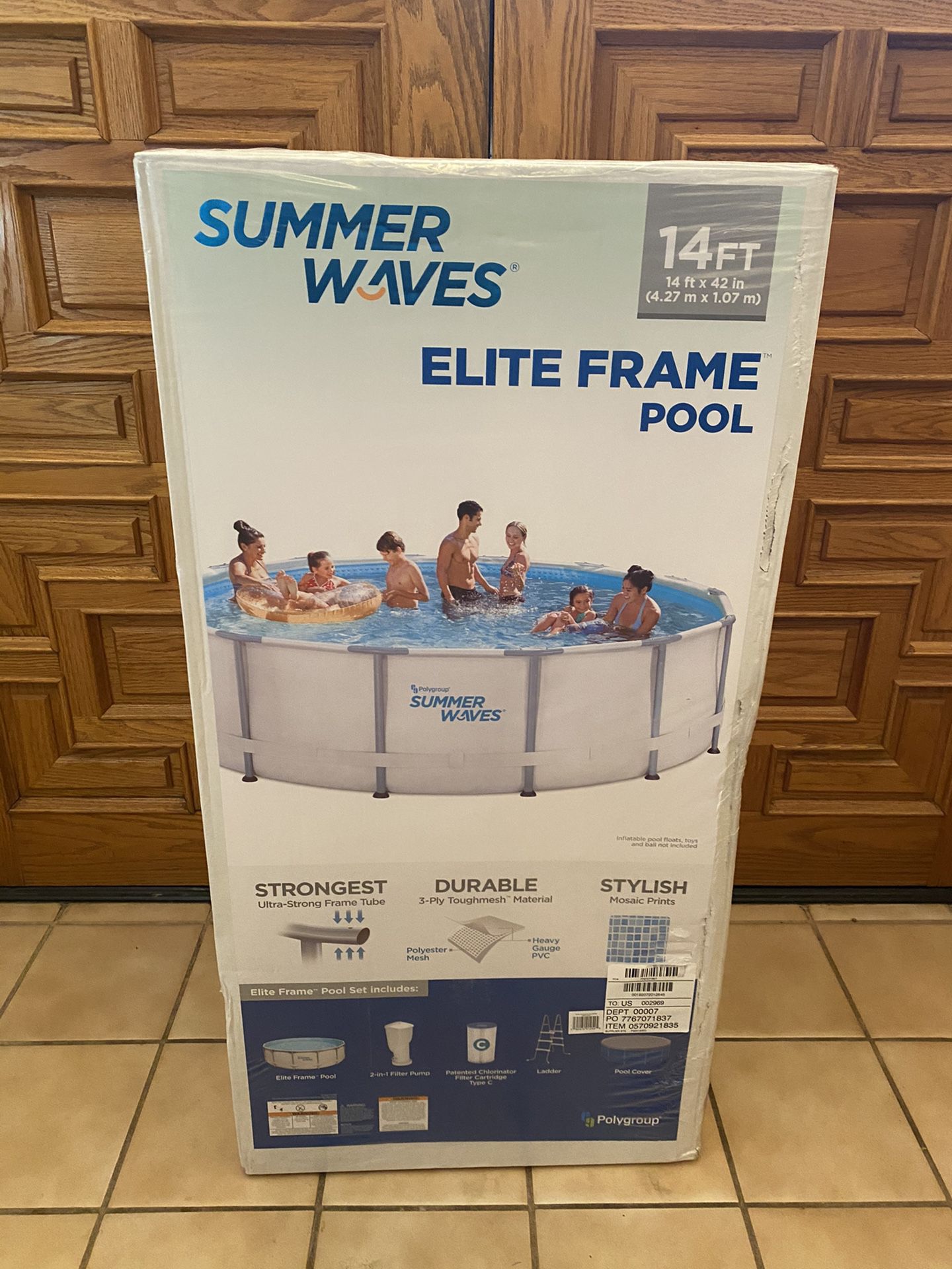 New Summer waves 14x42 Elite Frame above ground pool