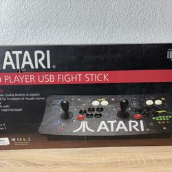 Atari Arcade Fightstick USB Dual Joystick Micro Retro Gaming Controller New