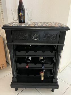 Tiled Top Wine Rack