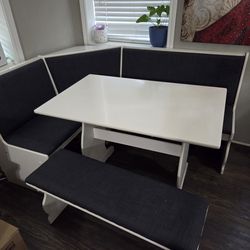 Farm style booth kitchen table