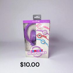 InfiniTek Kids Compact Headphones – Safe Audio, Mic & Remote – Brand New