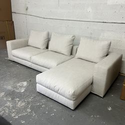 White Designer Sectional 