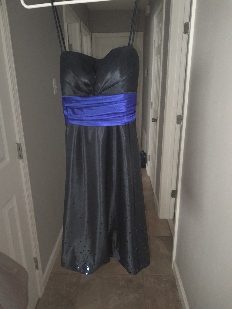 Navy Blue And Royal Blue Party/ Prom Dress