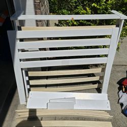 Kids Bed Twin White Wood. 