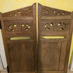 Antique Hand Carved Saloon Style Doors 