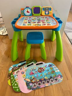 Vtech Touch and Learn Activity Table Desk and Chair with Cards