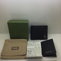 Brand New Men’s Gucci Interlocked GG Bifold Wallet 6 Cars Slots 