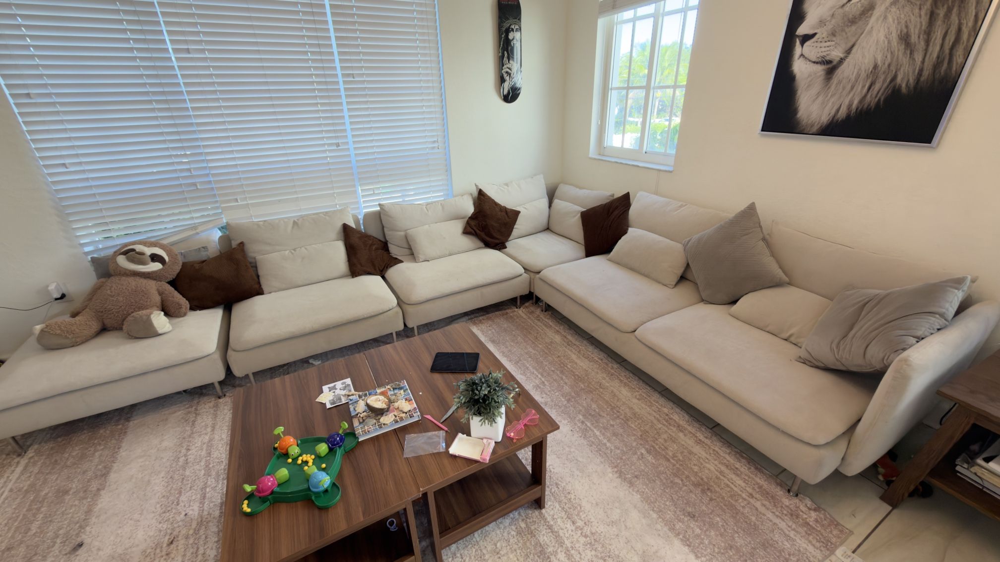 IKEA Sofa 5 Seater + Ottoman