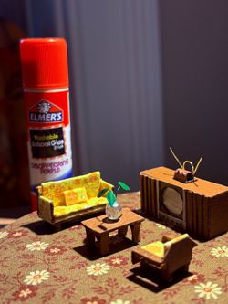 Tiny dollhouse furniture