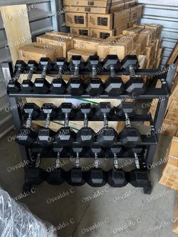 Dumbbells 5-50 with rack - NEW IN BOX