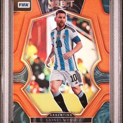 2022 PANINI SELECT FIFA #103 LIONEL MESSI ORANGE /60 PSA 10