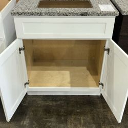 30” Bathroom Vanity $269 (White Shaker)