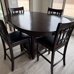 Used Counter Height Extendable Oval Dining Table