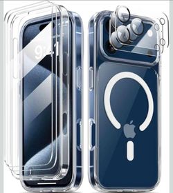 Magnetic for iPhone 17 Pro Max Case Non-Yellowing Screen Protector + Camera Lens Protector Compatibl