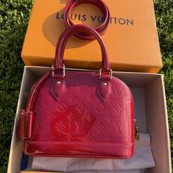 Auth Louis Vuitton Vernis Alma BB