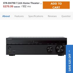 Sony STR-DH790 Multi Channel Av Receiver 