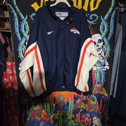 chaqueta cortavientos tipo pullover vintage de los Denver Broncos
