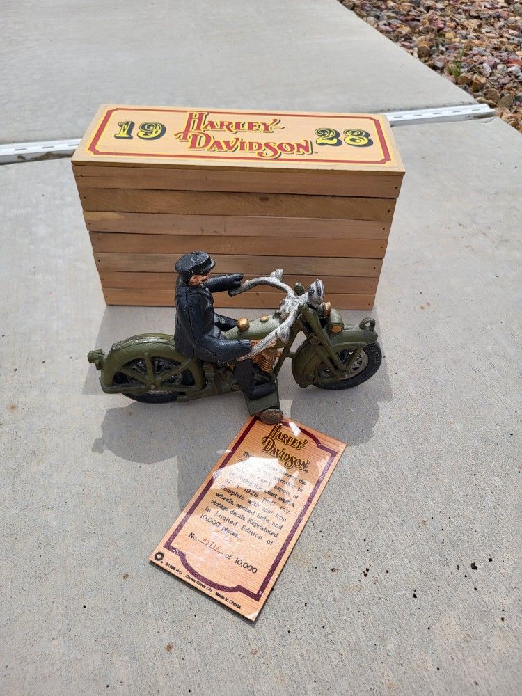 1928 Replica Harley Davidson Pull Toy