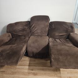 3 Seater Leather Recliner Sofa