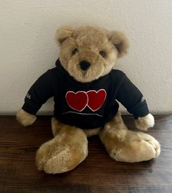 Vintage Bear Plush With Valentine Hoodie Sweatshirt